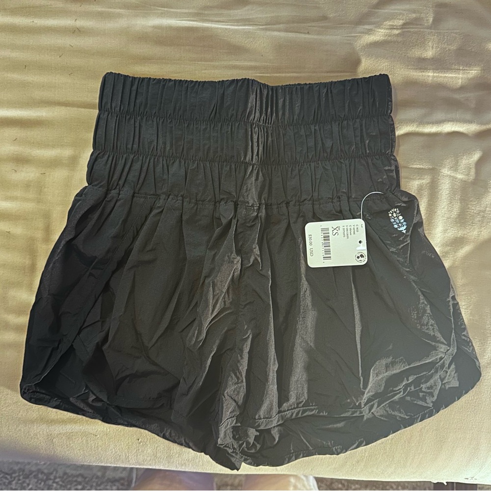 2 PAIRS- (Size: XS) Brand New- Free People High Waist Black Athletic Shorts